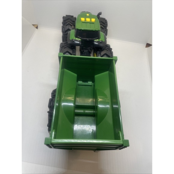 John Deere Kids Monster Treads Toy Tractor& Wagon & Lights & Sounds Not Tested - Picture 6 of 15